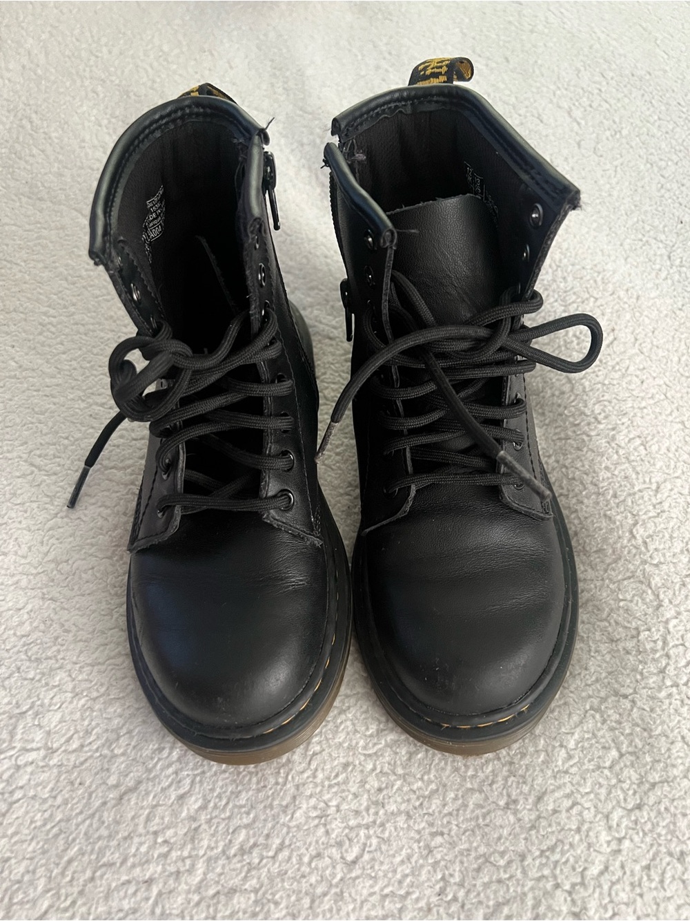 Dr. Martens Black Leather Combat Boots